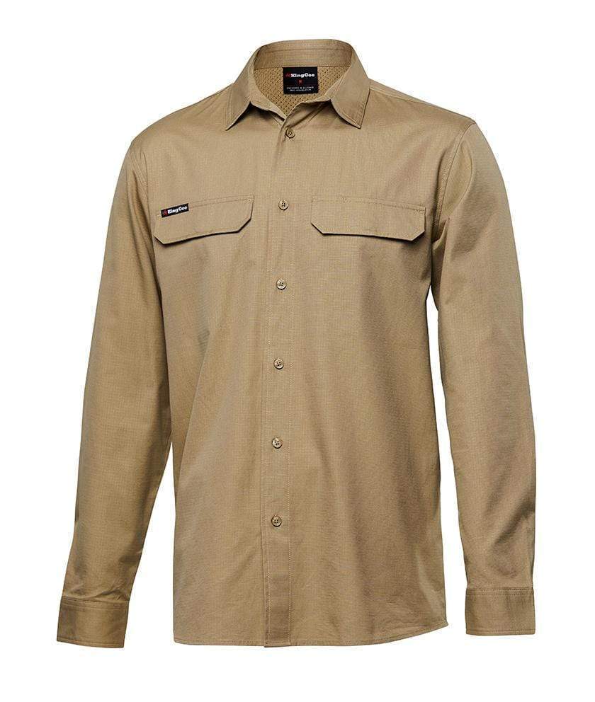 KingGee Work Wear Khaki / XS KingGee Workcool Pro Shirt L/S (NEW) K14021